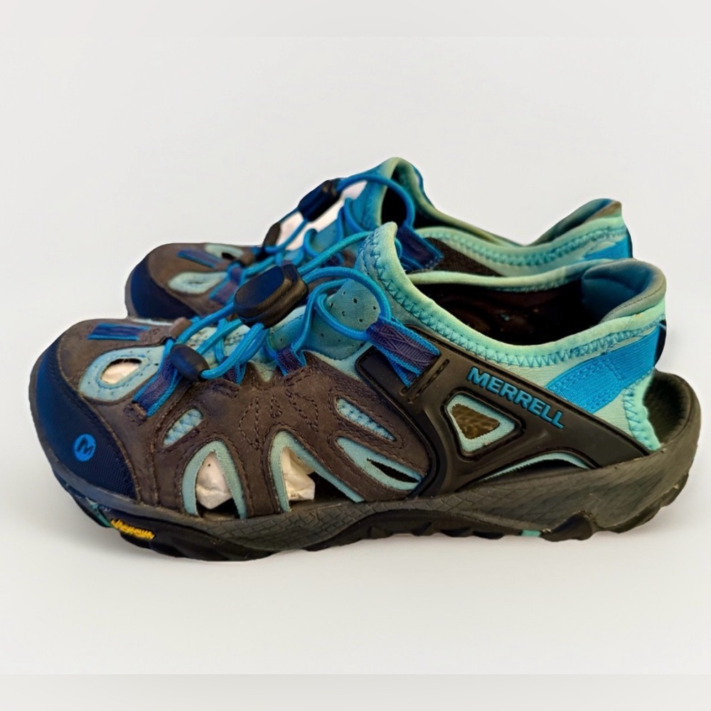 Merrell Women's Shoes US Sz 7 MOAB-2 Brindle Vent Hiking J32320 Black/Teal